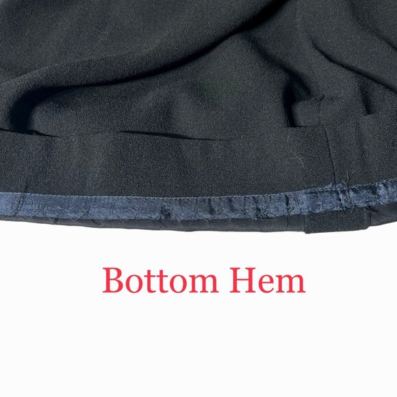 Galanos Vintage Blue and Black Long Puff Sleeve Turtleneck Party Dress Size XS - Picture 9 of 13